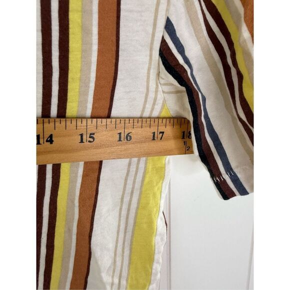 PAC Cares Pacsun Ringer Vintage Style Vertical Stripe Tight Semi Cropped Tee S - Picture 4 of 8